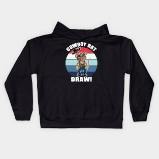 Funny Cowboy Rat Kids Hoodie